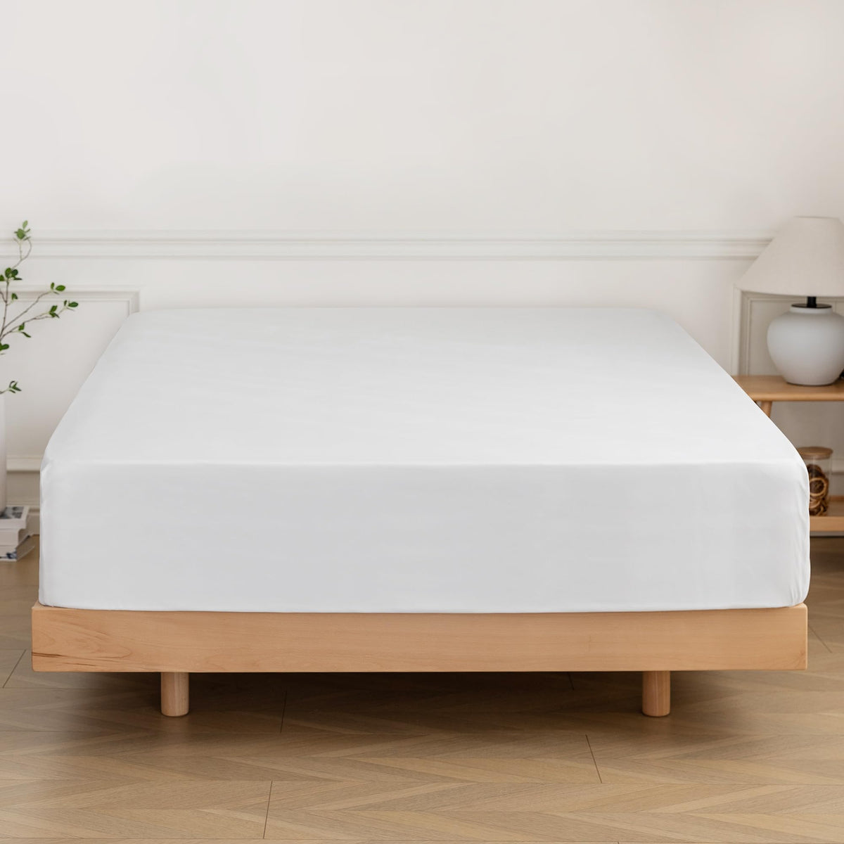 ALYVIA SPRING Twin Fitted Sheet with Side Pocket, Sage, 39x75