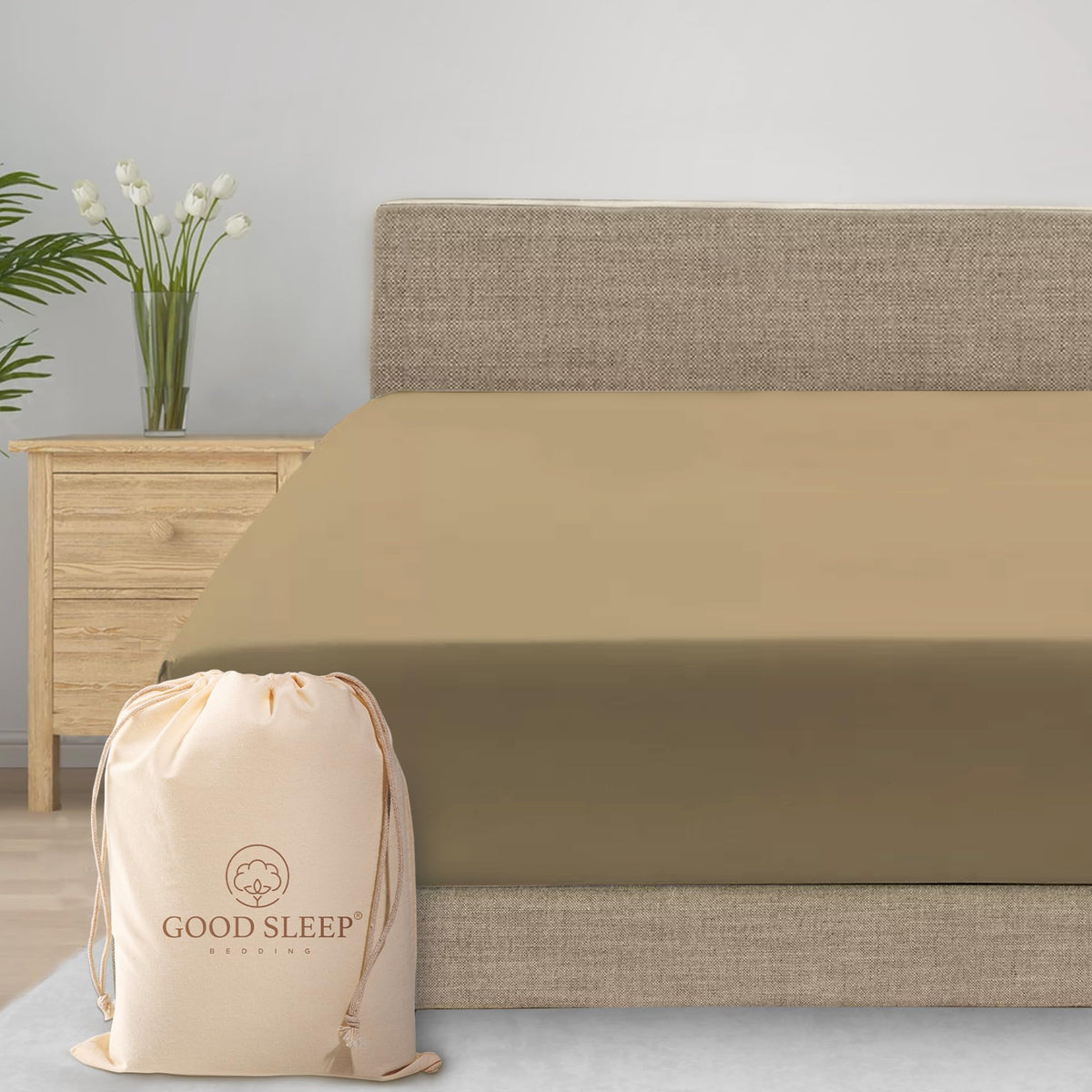 800 TC King Fitted Sheet Only, 100% Egyptian Cotton Fitted Sheet - White