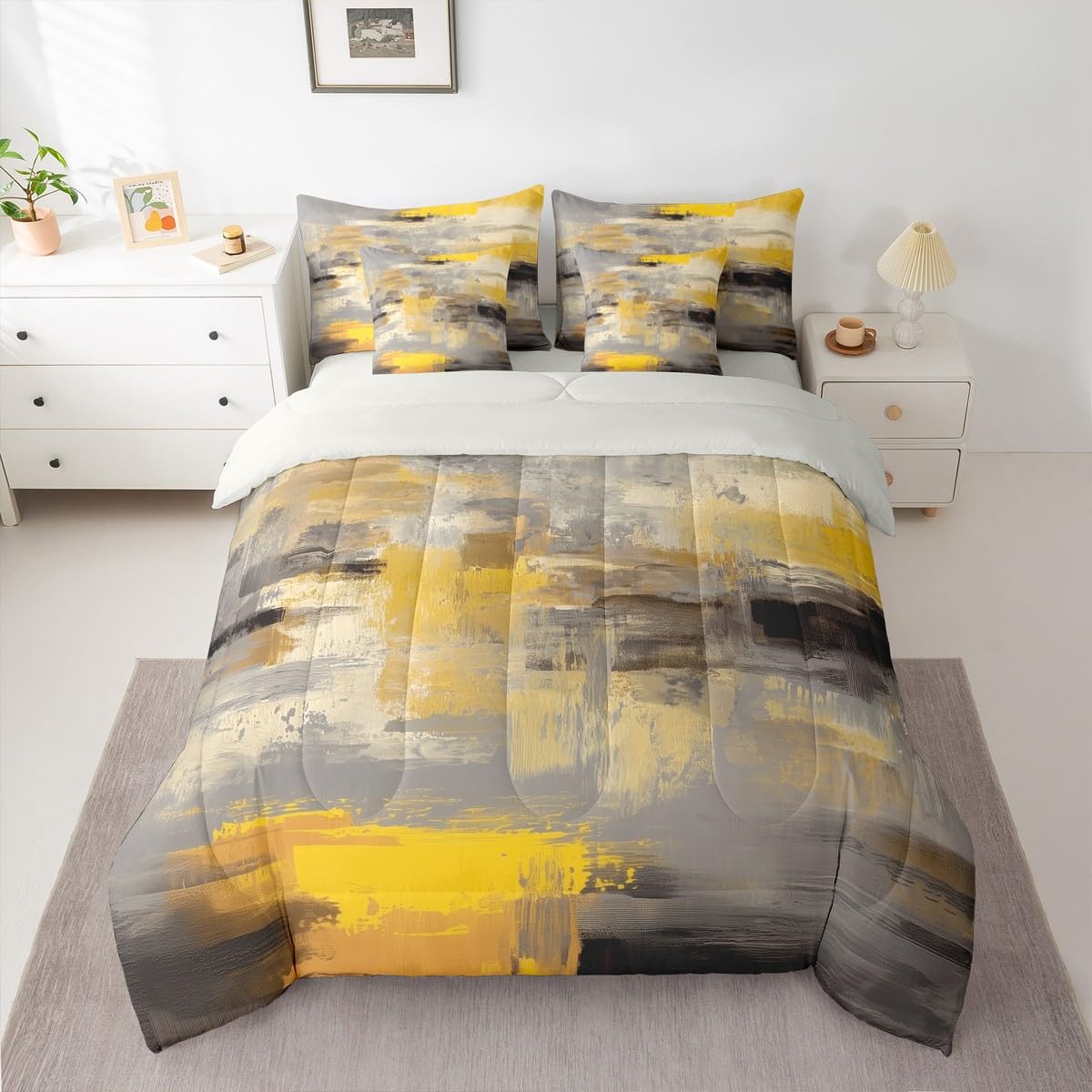 jejeloiu Leopard Print Comforter Set with Sheets 7 Piece Queen Size Cheetah Print Bedding Set for Kids Boys Girls Beige Bed in a Bag Modern Art Room Decor Soft Lightweight Microfiber