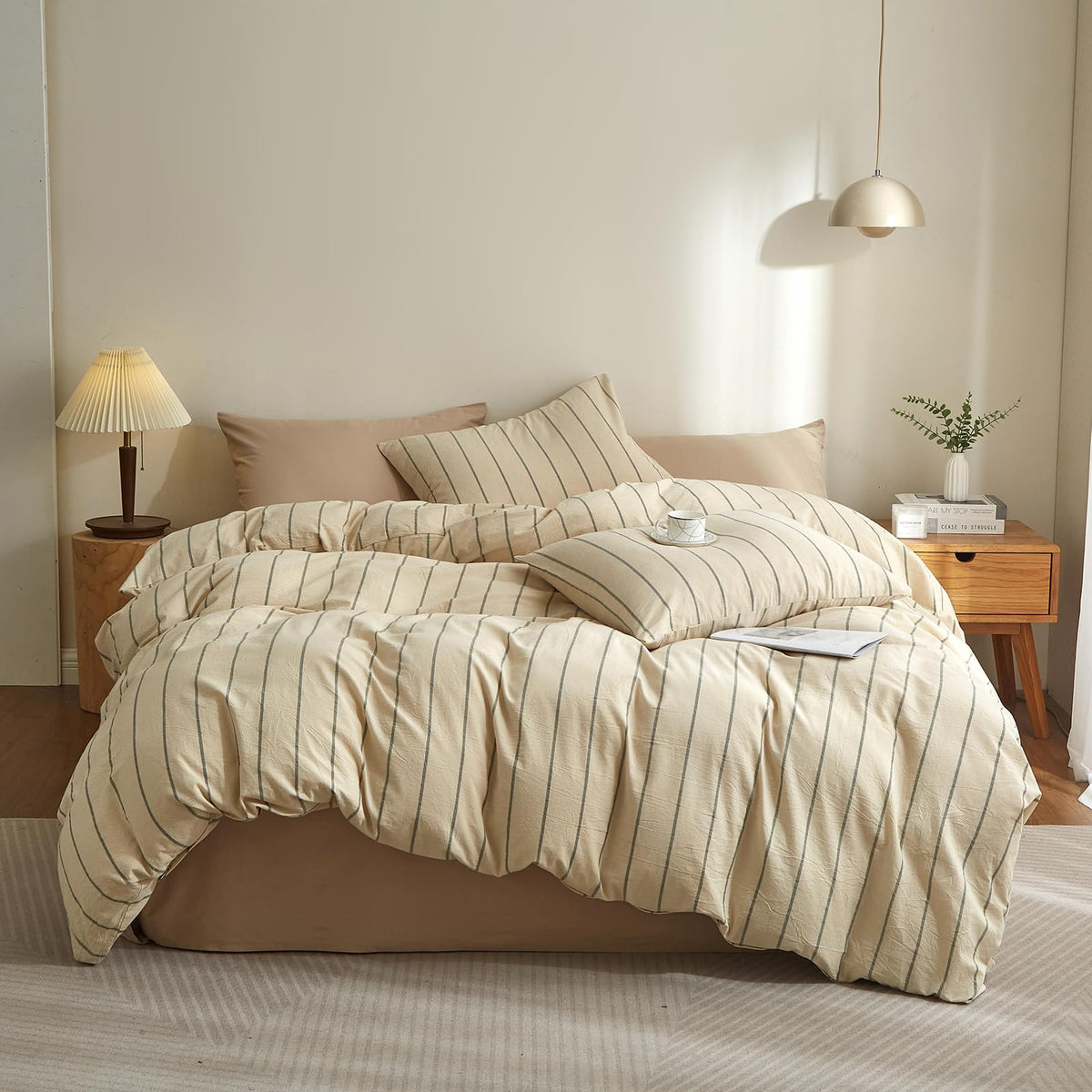 Purple Bedding Duvet Cover King 3 Pieces Pale Mauve Duvet Cover Boho Solid Bedding Set Luxury Soft Jersey Knit Cotton Comforter Cover with 2 Pillowcases Breathable Comfy Mauve Color Bedding Set