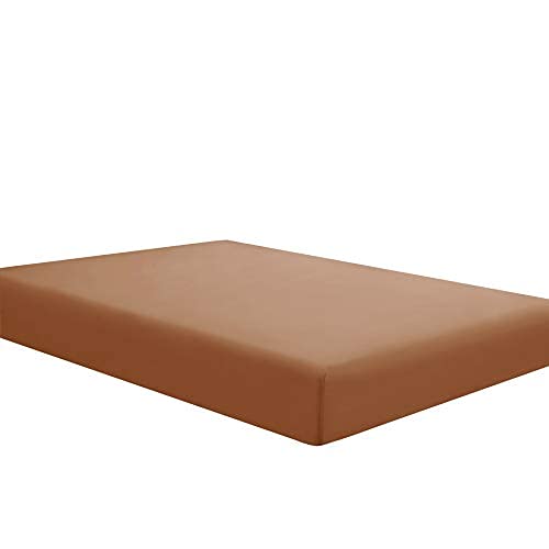 Sfoothome Black Fitted Sheet, 14 Inch Pocket Deep, Microfiber Sheets, Queen Size