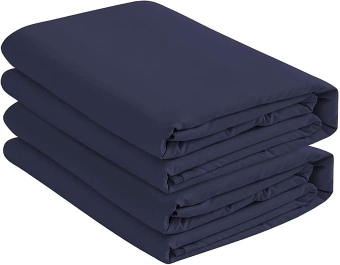 Full XL Microfiber Fitted Sheets, 2-Pack,15" Deep Pocket, Black