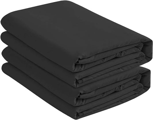 Full XL Microfiber Fitted Sheets, 2-Pack,15" Deep Pocket, Black