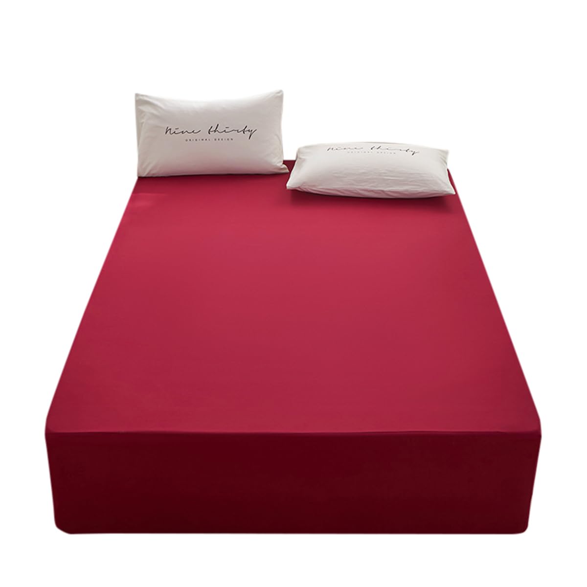 Bedding Queen Size Fitted Sheet Only- Bottom Mattress Fitted Sheet-Fits 15inches Deep Pocket Mattress-Soft and Microfibe-Shrinkage and Fade Resistantr-Easy Care-Dark Green