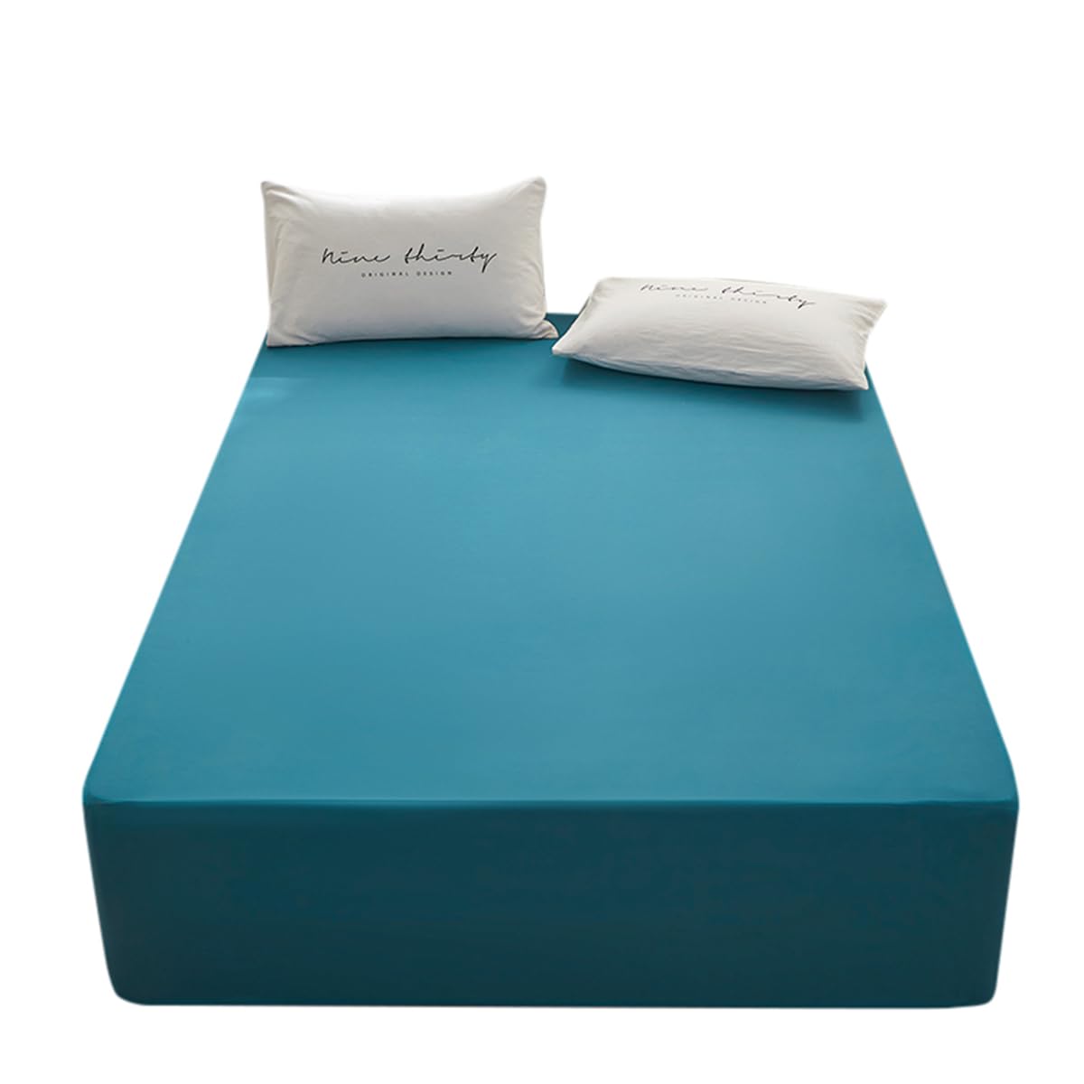 Bedding Queen Size Fitted Sheet Only- Bottom Mattress Fitted Sheet-Fits 15inches Deep Pocket Mattress-Soft and Microfibe-Shrinkage and Fade Resistantr-Easy Care-Dark Green