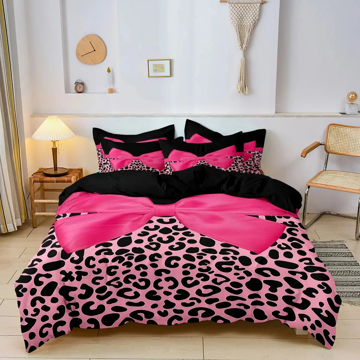 Multi Styles Leopard Print Duvet Cover Set 3 Pieces Without Comforter, Zebra Stripe Bow Letter Patchwork Animal Spot Pattern Soft Polyester Comfy Bedding Set With Pillowcases