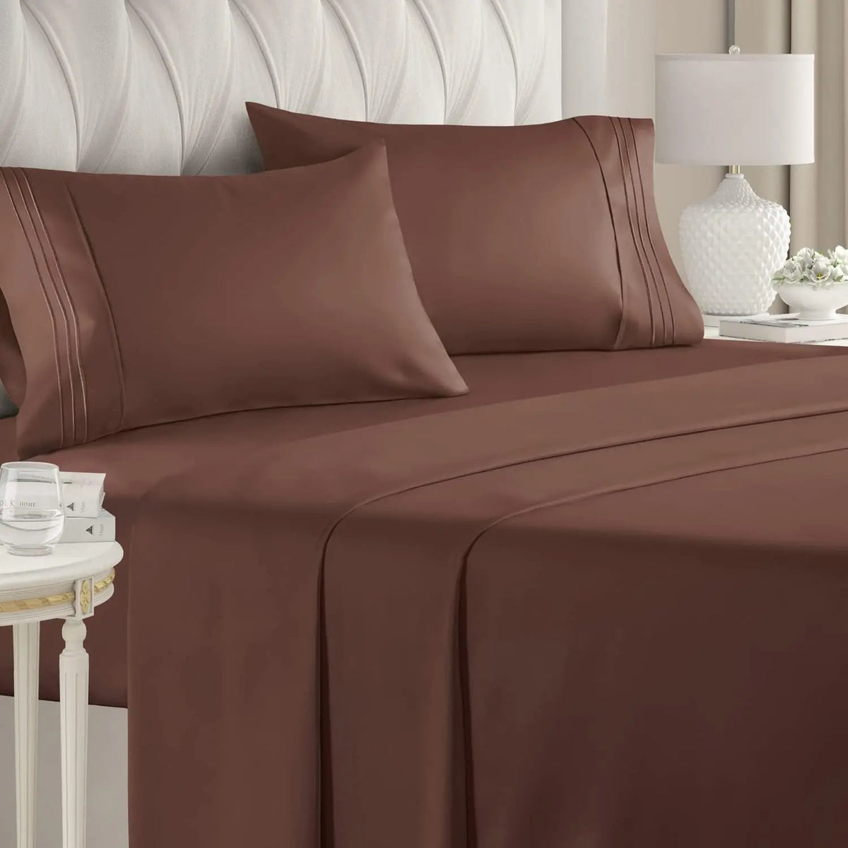 CGK | Soft Essentials Sheet Set – 4 Piece Sheet Set, Easily Fits 8-16 Inch Mattresses - Ultra Soft Wrinkle & Fade Resistant Fabric