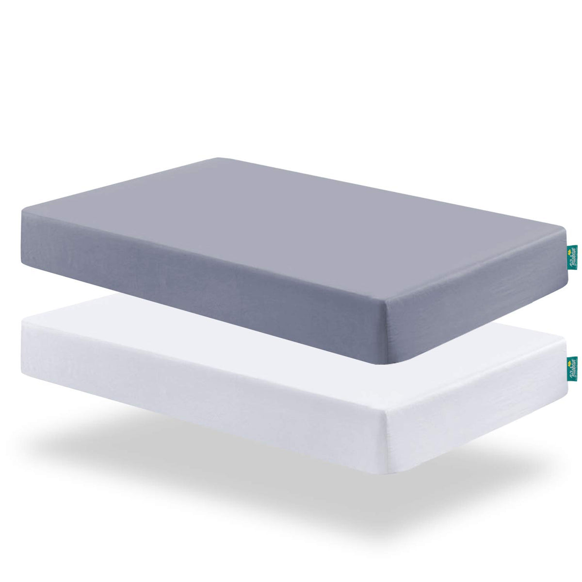 Crib Sheets Fitted for Boys, Neutral Toddler Bed Sheets Girl, 2 Pack