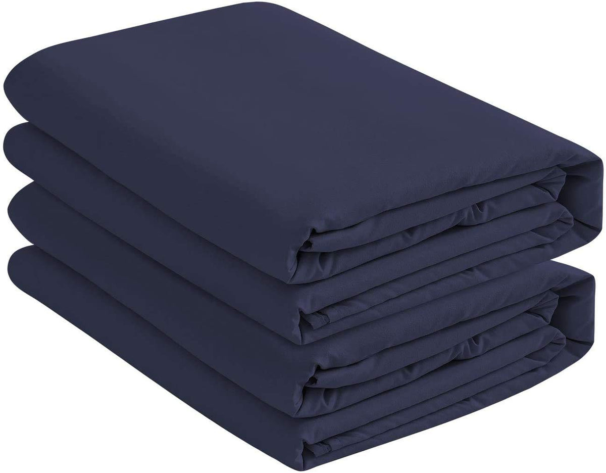 Full XL Microfiber Fitted Sheets, 2-Pack,15" Deep Pocket, Black