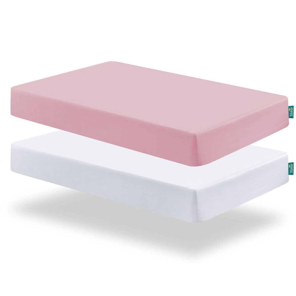 Crib Sheets Fitted for Boys, Neutral Toddler Bed Sheets Girl, 2 Pack