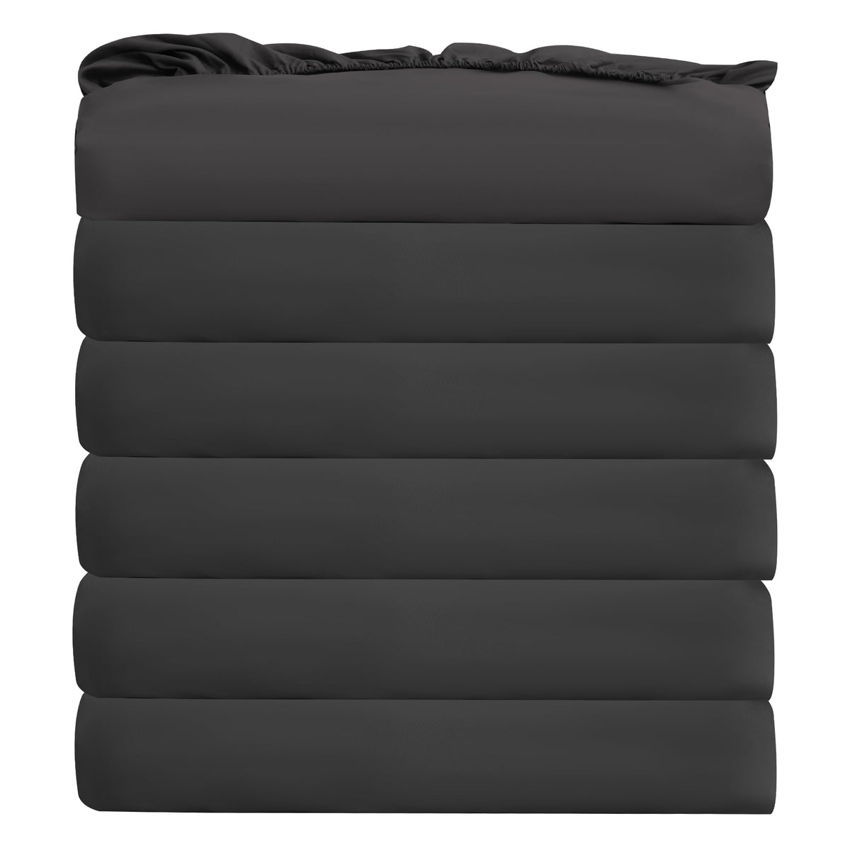 CULVE White Twin Fitted Sheet 6 Pack Bulk, Deep Pocket Microfiber, 39x75