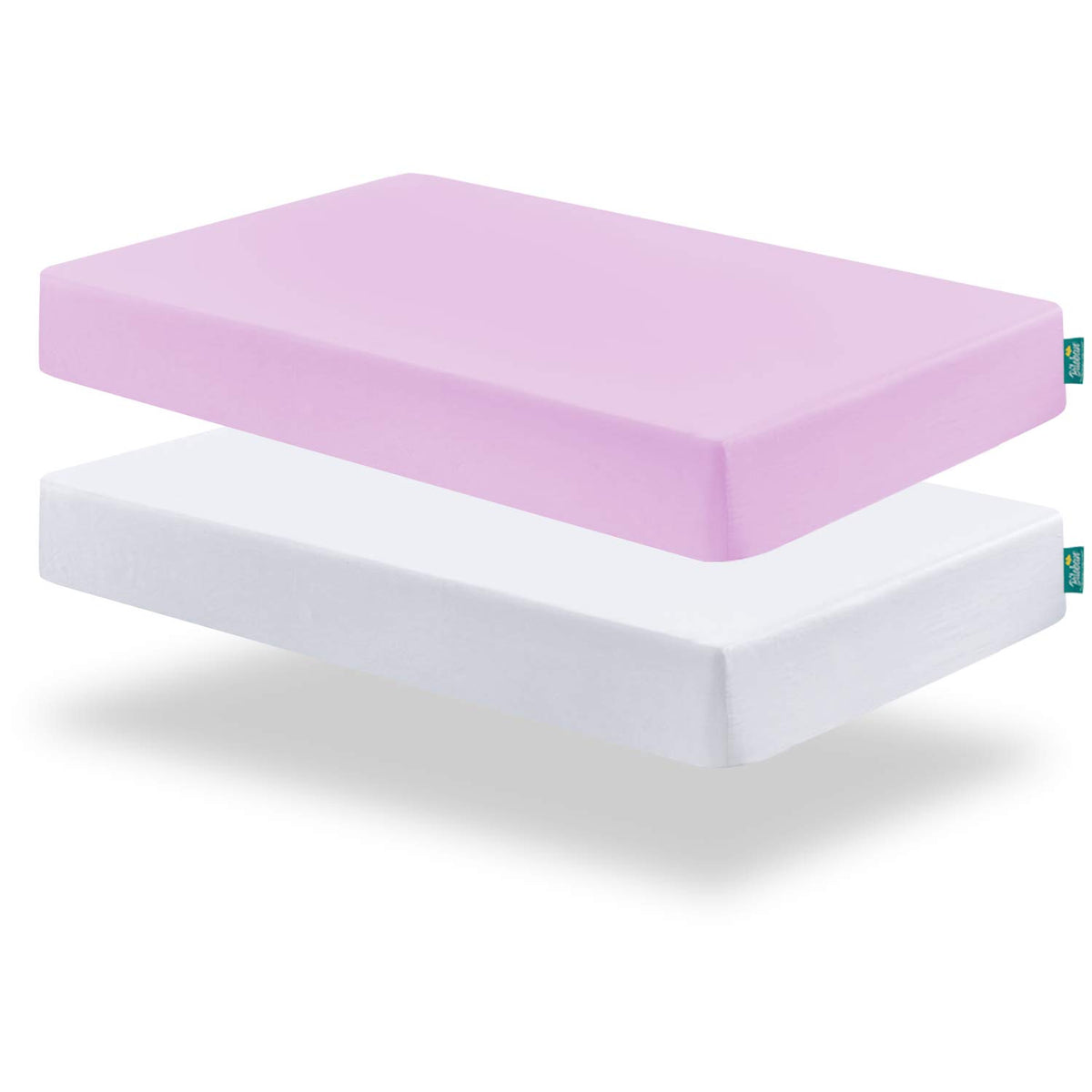 Crib Sheets Fitted for Boys, Neutral Toddler Bed Sheets Girl, 2 Pack