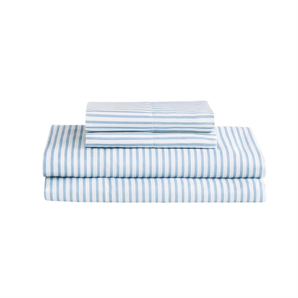 Madison Park Essentials Queen Comforter Set, Bed in A Bag Comforter & Sheet Set, Modern Casual Stripes Print, All Seasons, Soft Microfiber Bedding Makeover, Matching Shams, Queen Taupe/Grey 7 Piece