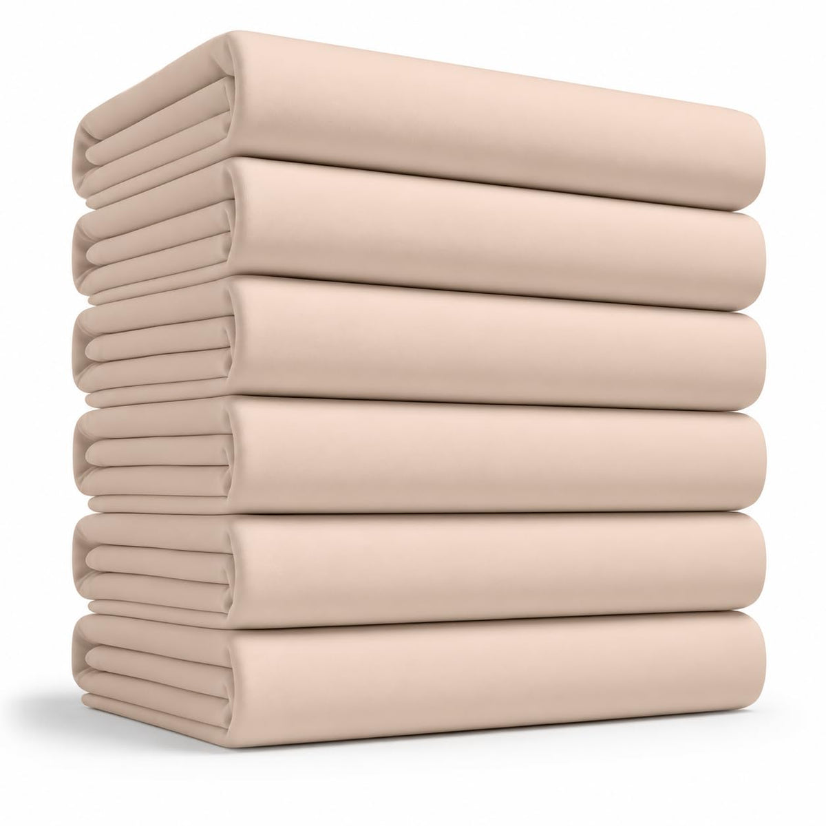 Queen Size Flat Sheet Only Pack of 6, Ultra Soft Hotel Sheets, White
