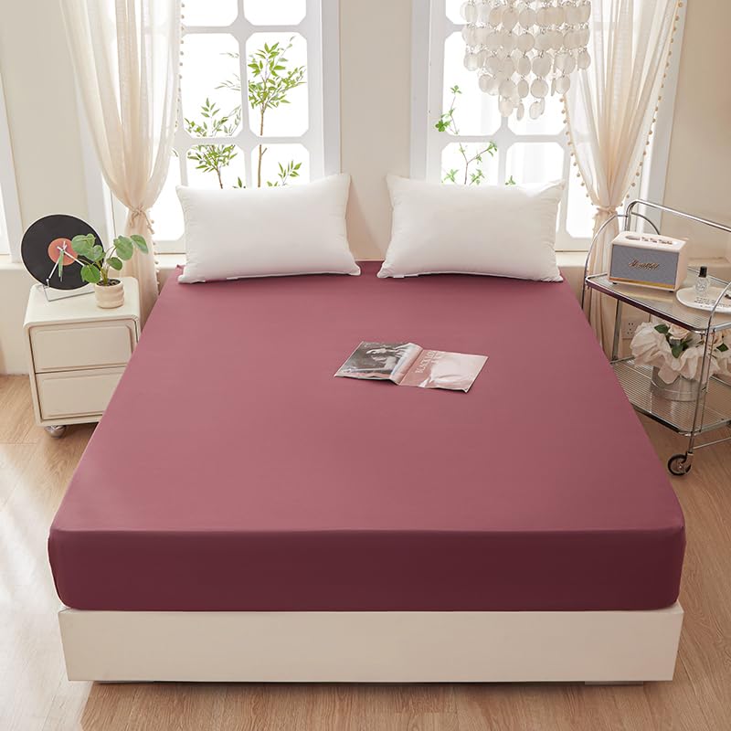 Bedding Queen Size Fitted Sheet Only- Bottom Mattress Fitted Sheet-Fits 15inches Deep Pocket Mattress-Soft and Microfibe-Shrinkage and Fade Resistantr-Easy Care-Dark Green