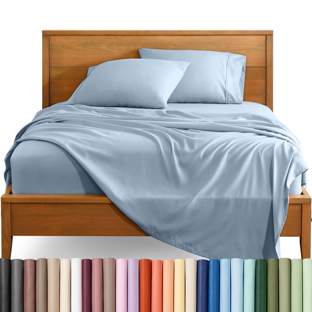 Bare Home Queen Sheet Set - 1800 Ultra-Soft (Queen, Grey)