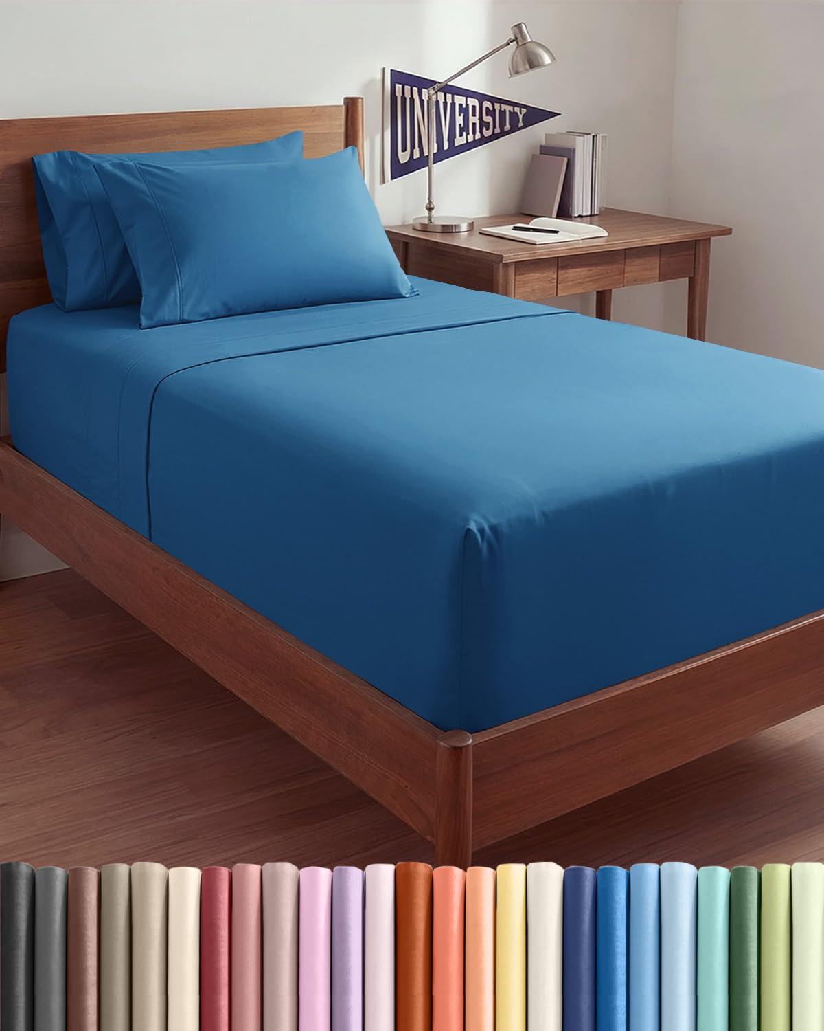 Extra Deep Queen Sheet Set - 6 Piece Breathable and Cooling Sheets - Grey