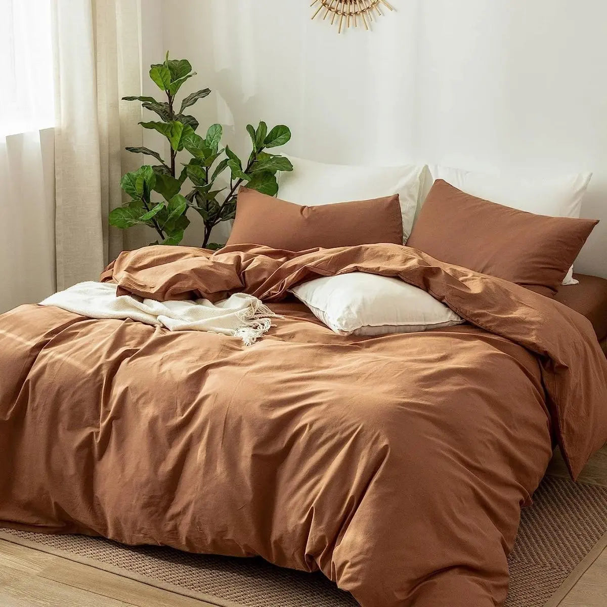 Solid Color Bedding Set, 2/3 Counts/set Including Duvet Cover & Pillowcase without Filler, Soft Warm Bedding Set, Comfy Bedding Set, Cozy Bedding Set for Home Bedroom, Bed Sets
