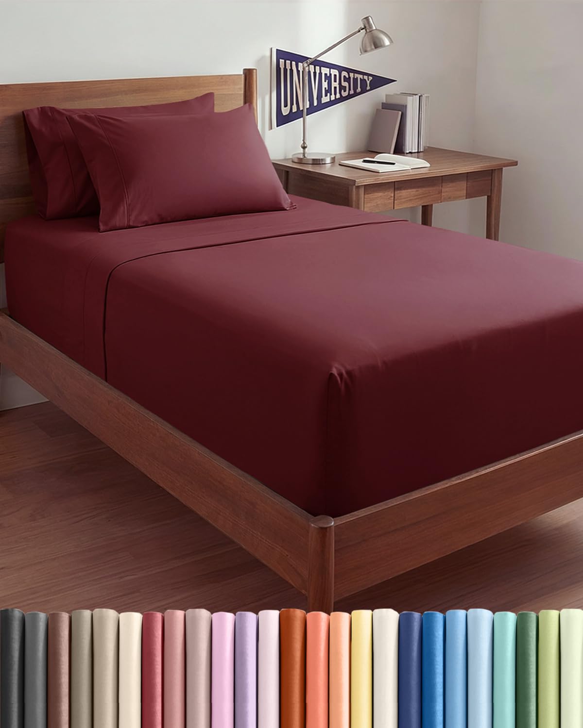 Extra Deep Queen Sheet Set - 6 Piece Breathable and Cooling Sheets - Grey
