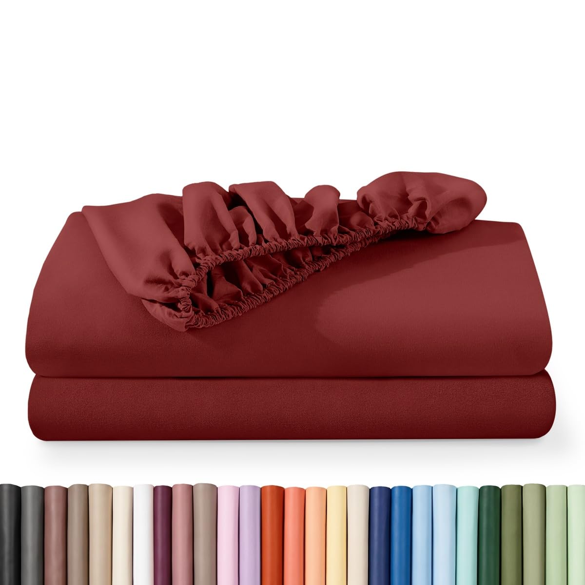 Bare Home 2-Pack Fitted Sheet 1800 Ultra-Soft (Queen, White)