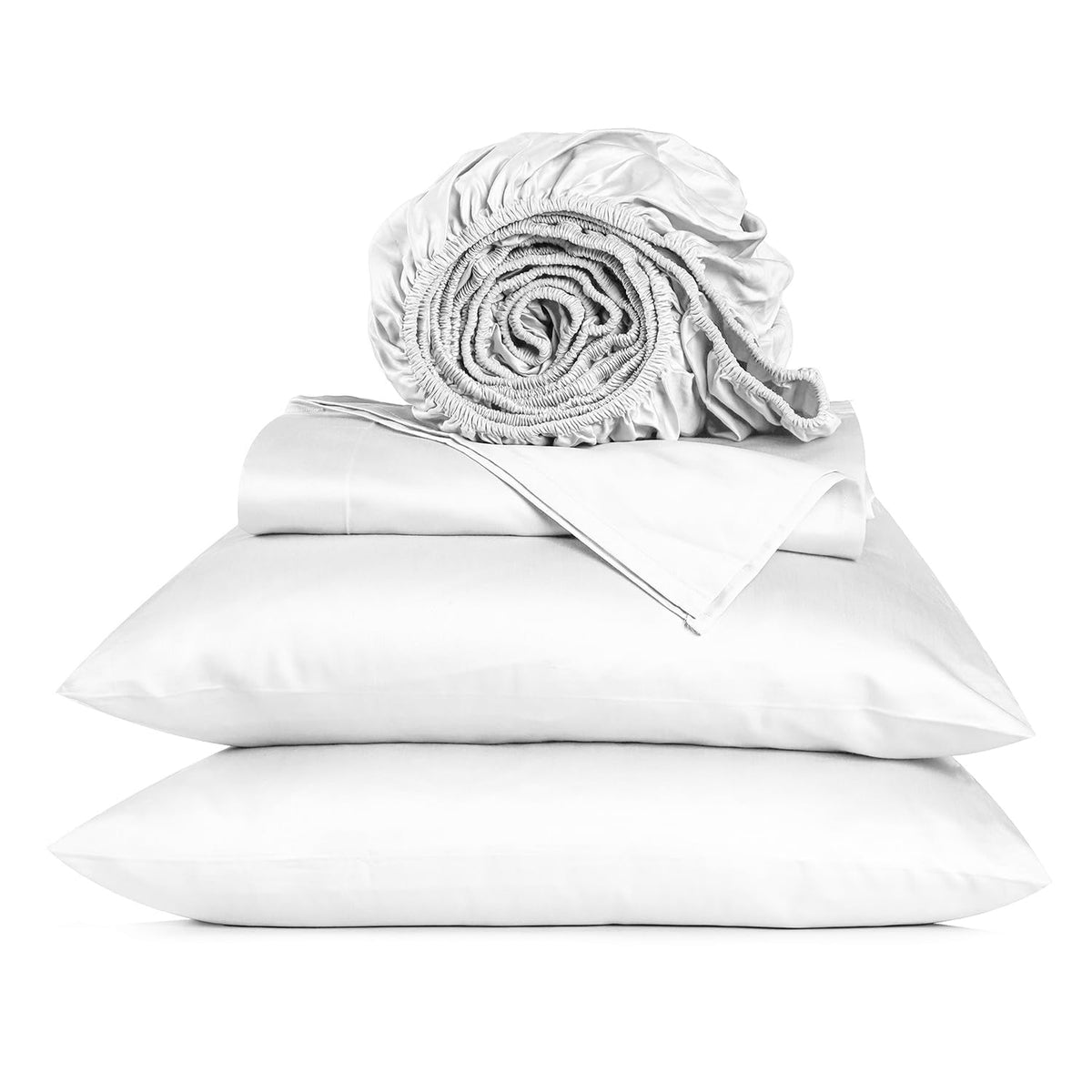 URBANHUT 100% Cotton Sheets King Size, for Everyday Use - White