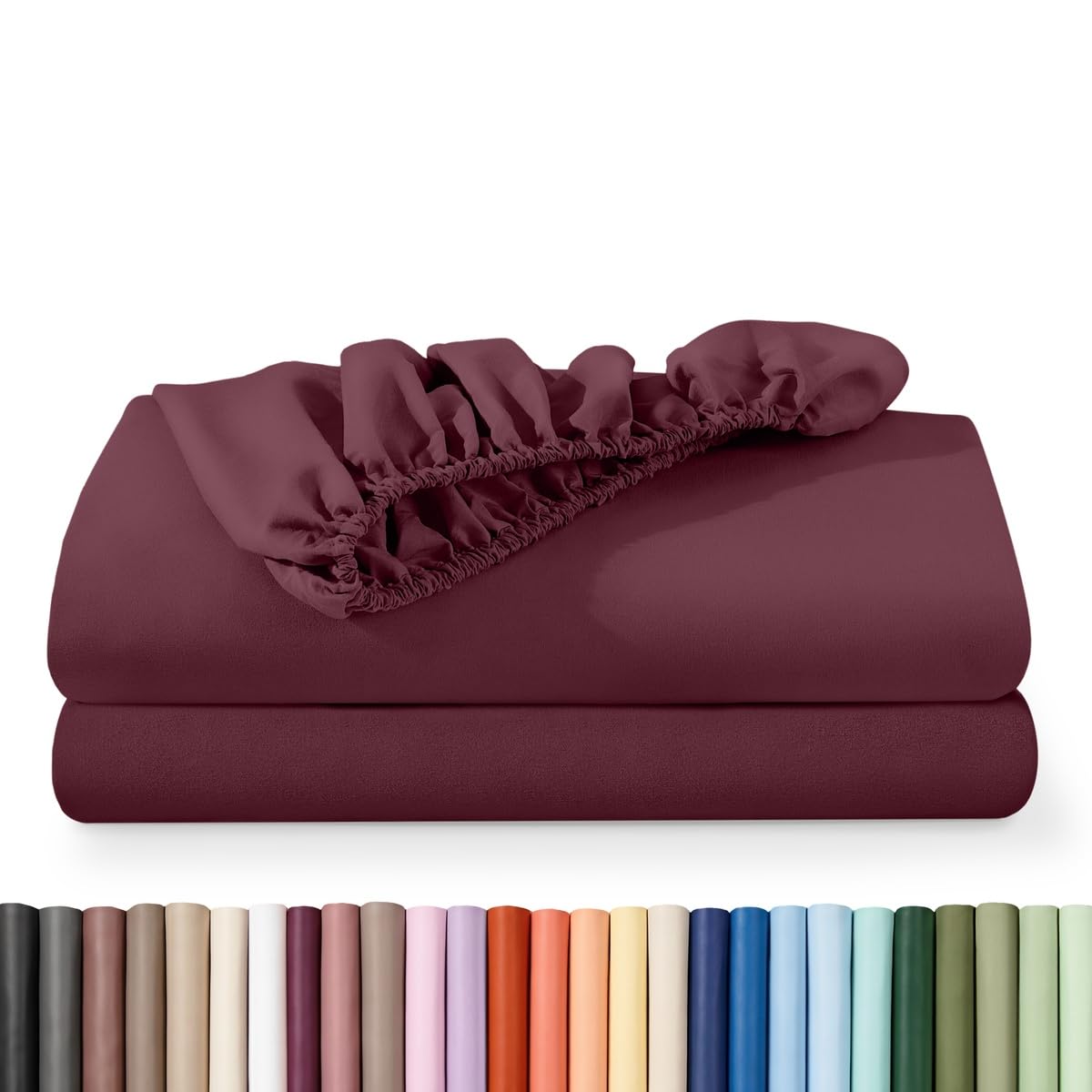 Bare Home 2-Pack Fitted Sheet 1800 Ultra-Soft (Queen, White)