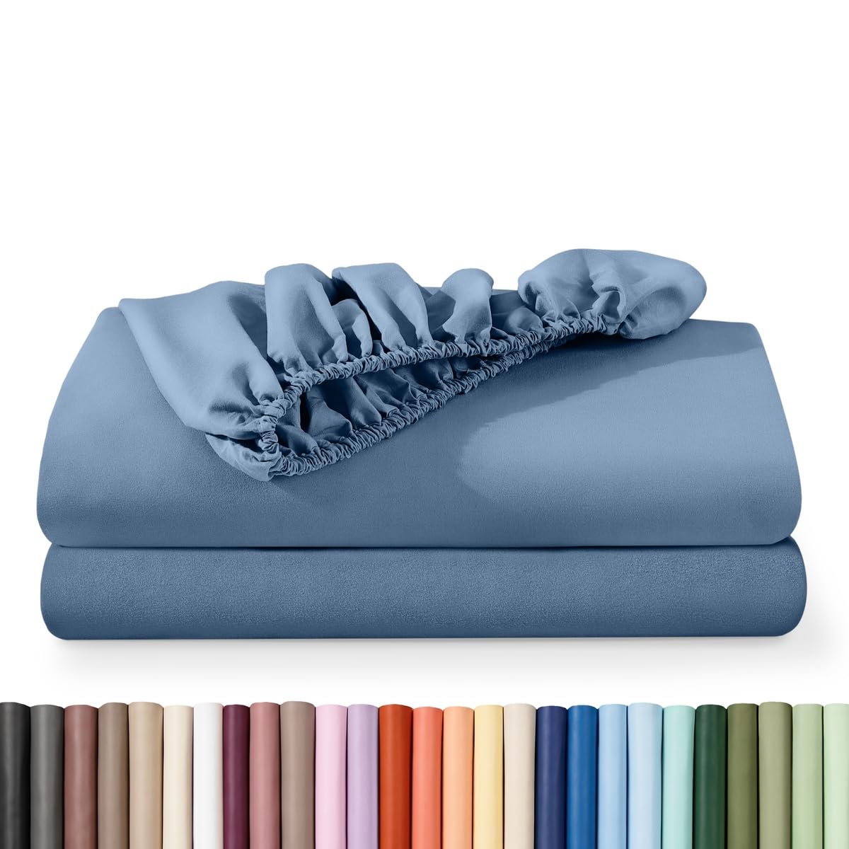 Bare Home 2-Pack Fitted Sheet 1800 Ultra-Soft (Queen, White)