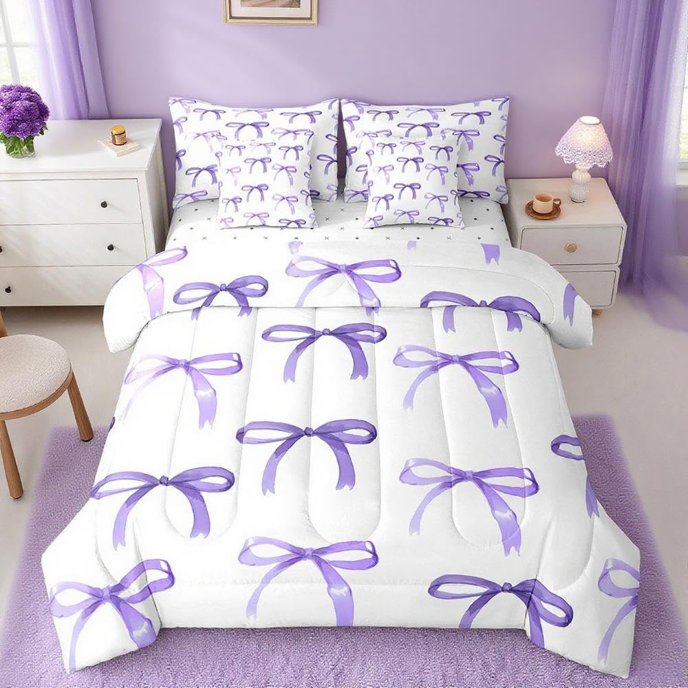 Feelyou Cute Leopard Bedding Set for All Season Cheetah 7 Pieces Comforter Sets Full Size Teens Room Decor Pink Animal Print Bed in a Bag with Comforter, Sheets, Pillowcases & Cushion Cover