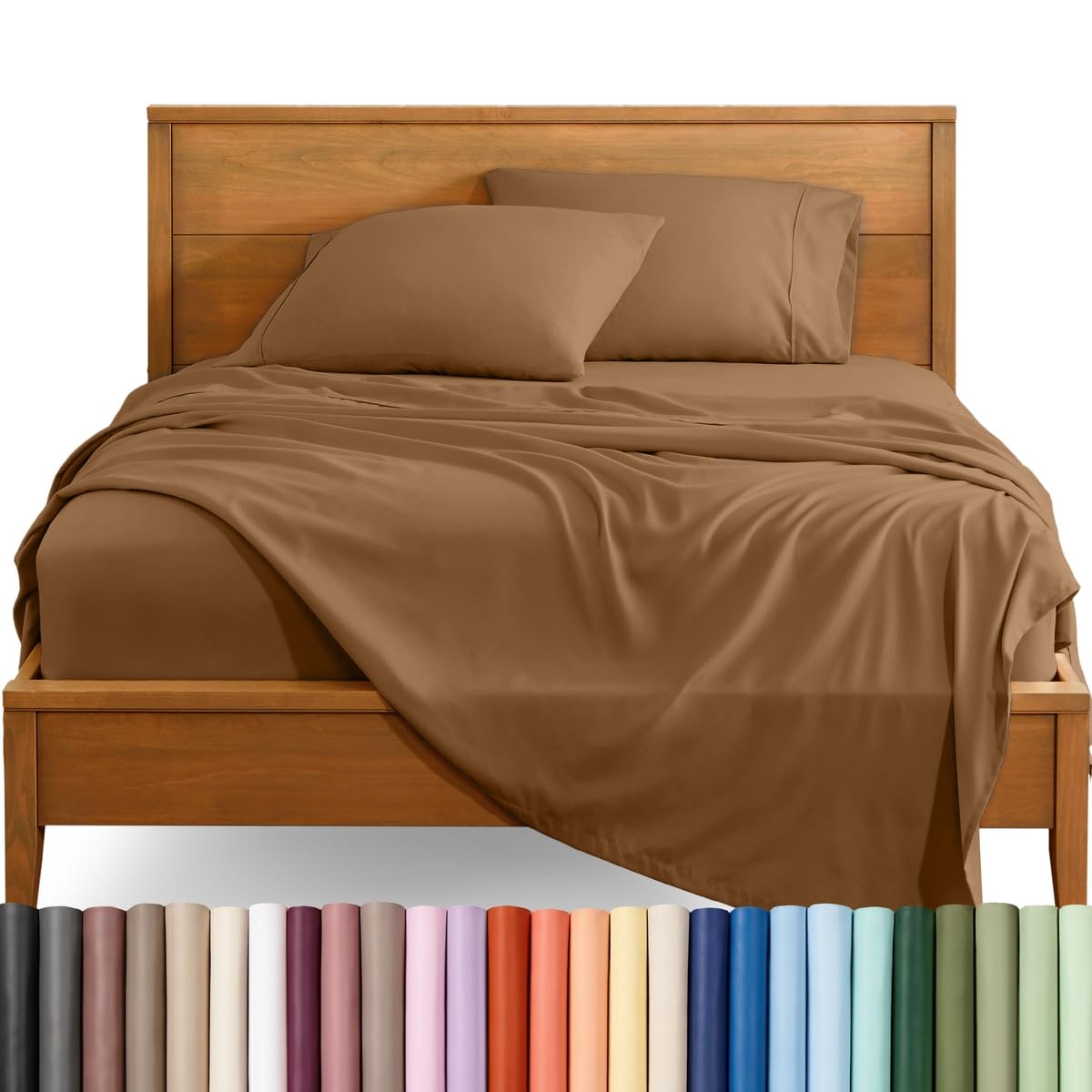 Bare Home Queen Sheet Set - 1800 Ultra-Soft (Queen, Grey)