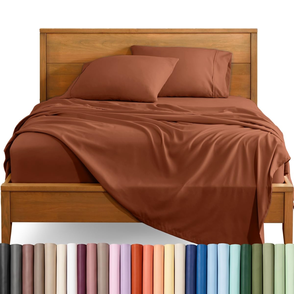 Bare Home Queen Sheet Set - 1800 Ultra-Soft (Queen, Grey)