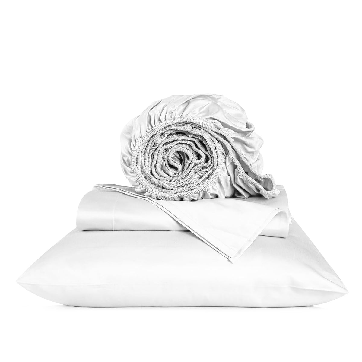 URBANHUT 100% Cotton Sheets King Size, for Everyday Use - White