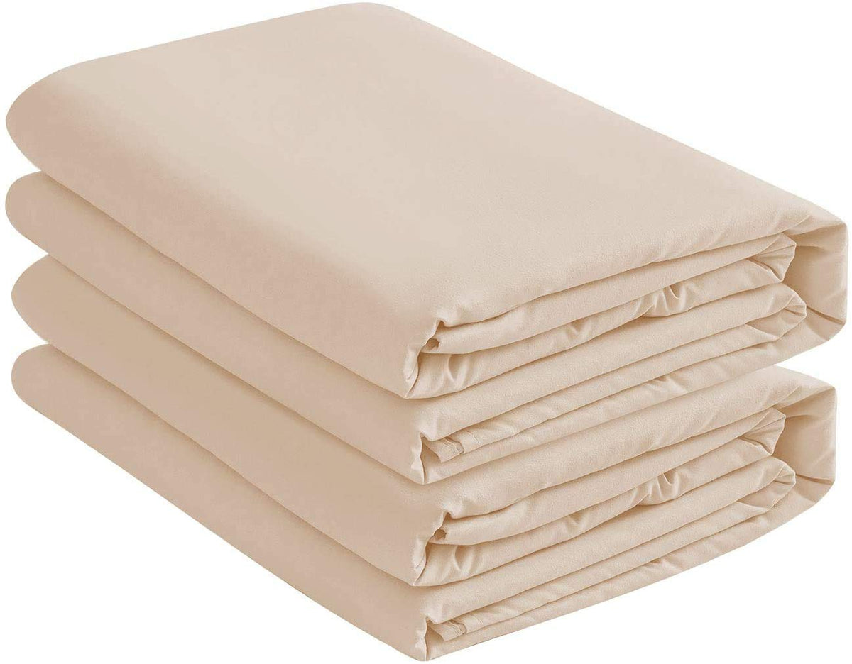 Full XL Microfiber Fitted Sheets, 2-Pack,15" Deep Pocket, Black