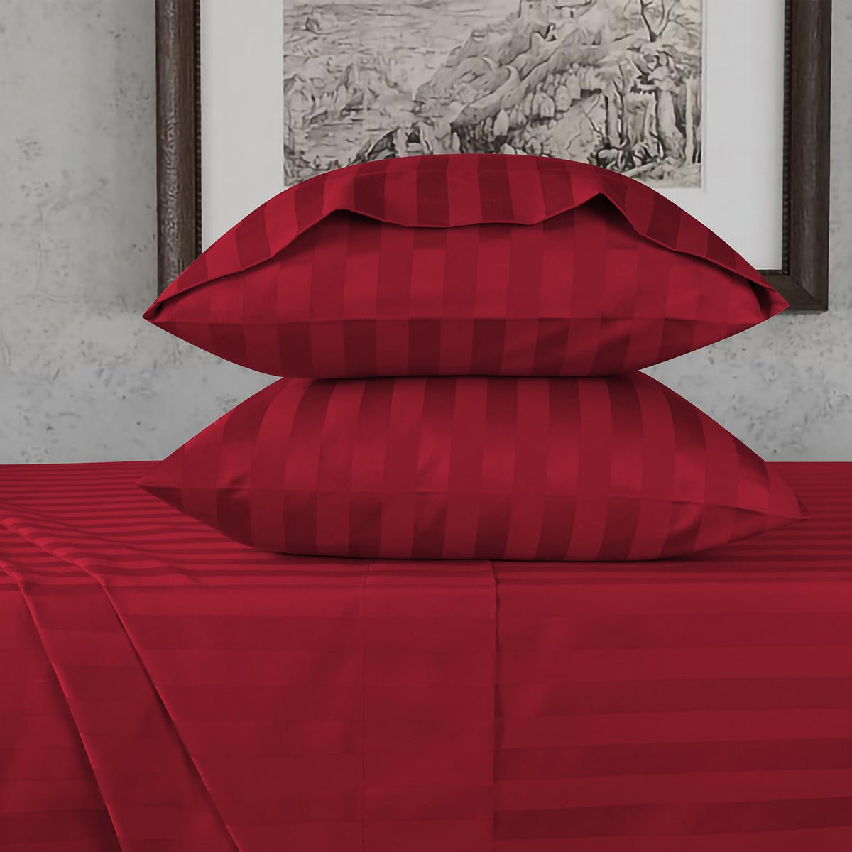 URBANHUT 100% Cotton Sheets King Size, for Everyday Use - White