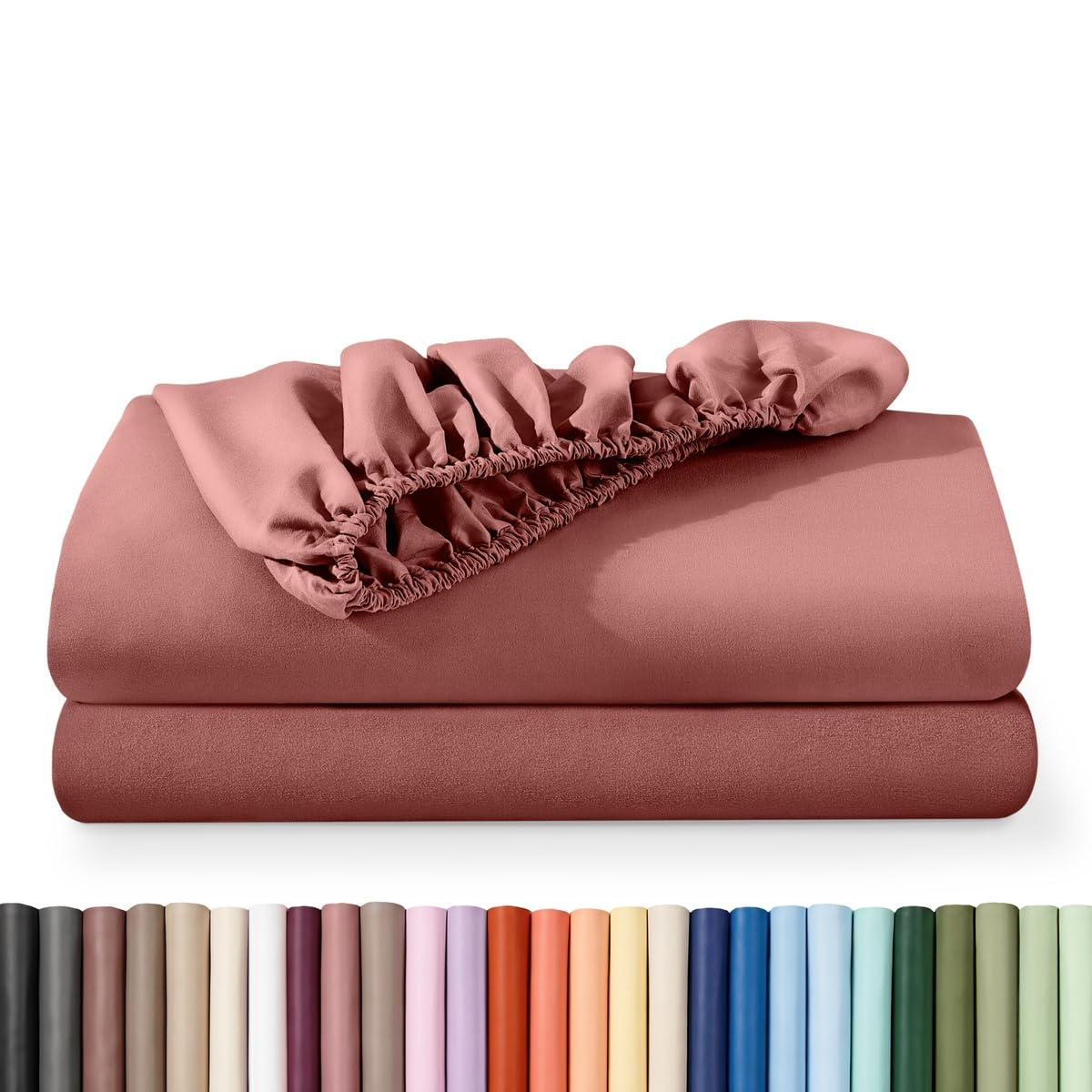 Bare Home 2-Pack Fitted Sheet 1800 Ultra-Soft (Queen, White)