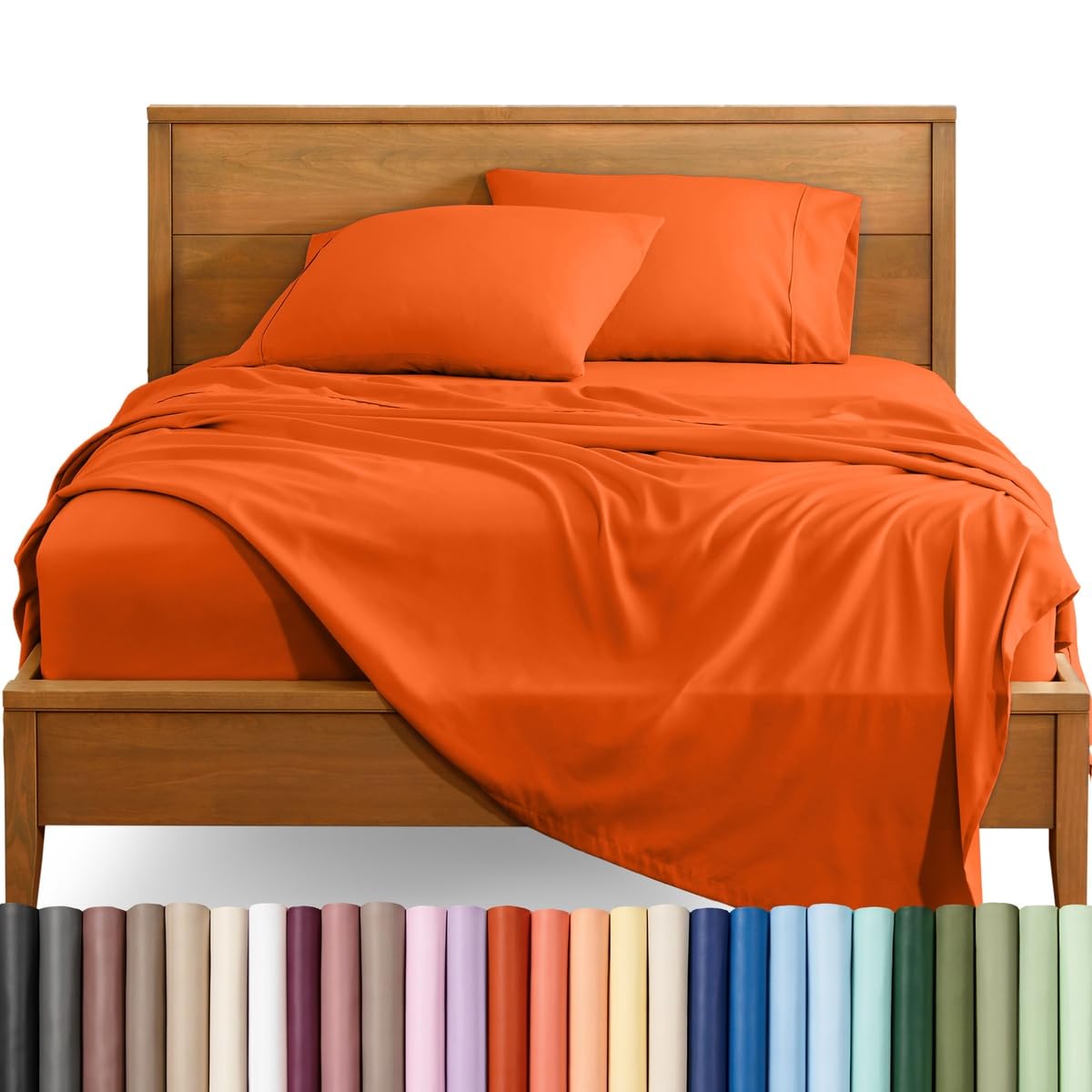 Bare Home Queen Sheet Set - 1800 Ultra-Soft (Queen, Grey)
