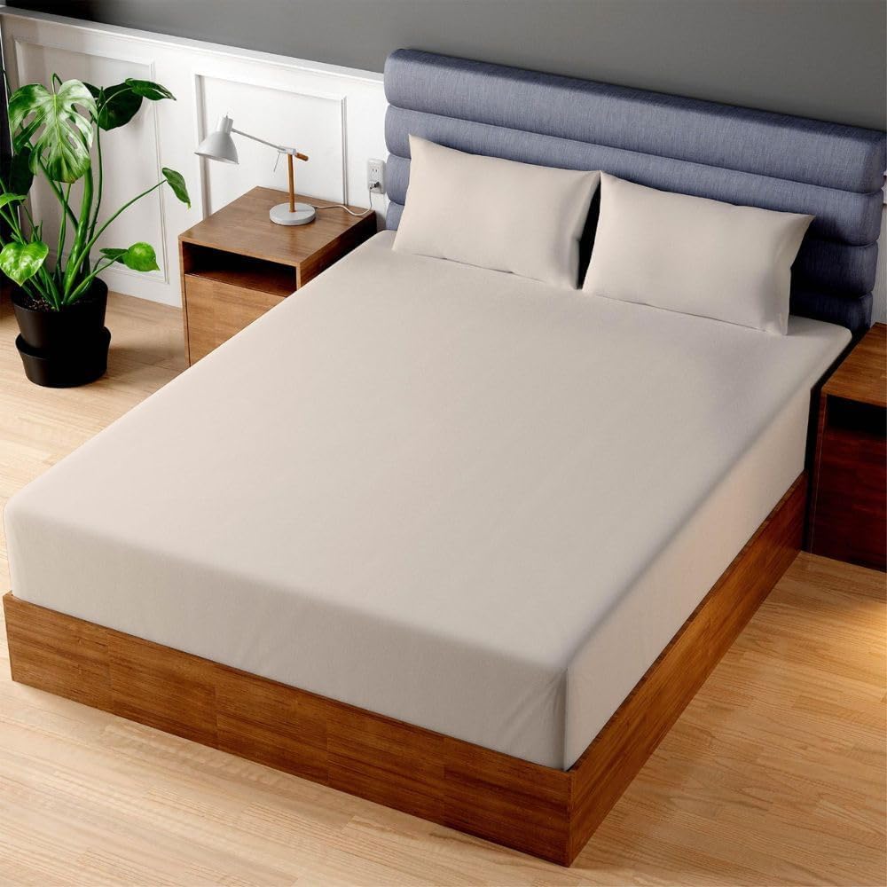 Superity Luxurious Hotel Quality Full XL Fitted Sheet 100% Cotton Ultra Soft, Skin-Friendly & Hypoallergenic Deep Pocket Fits 16 Mattress Easy Care & Snug Fit (Full XL Size -54 x 80)