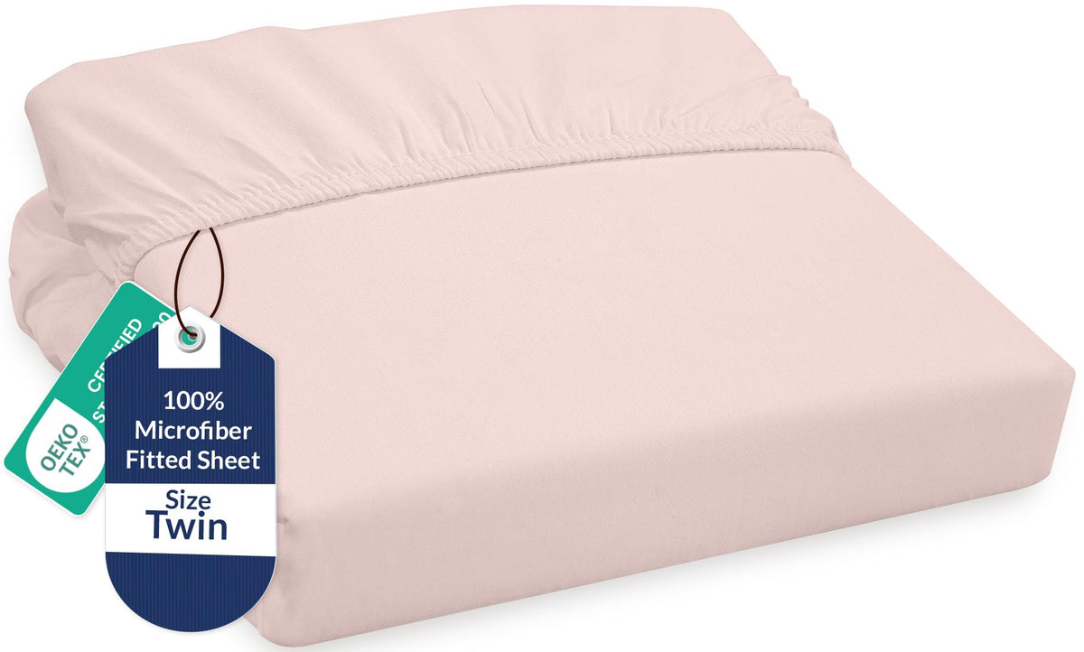 Royale Linens Fitted Sheet Queen - Ultra Soft 1800 Brushed Microfiber - Hotel Luxury Bottom Sheets - Wrinkle Free & Fade Resistant - Deep Pocket Fitted Sheet Only (Queen, White)