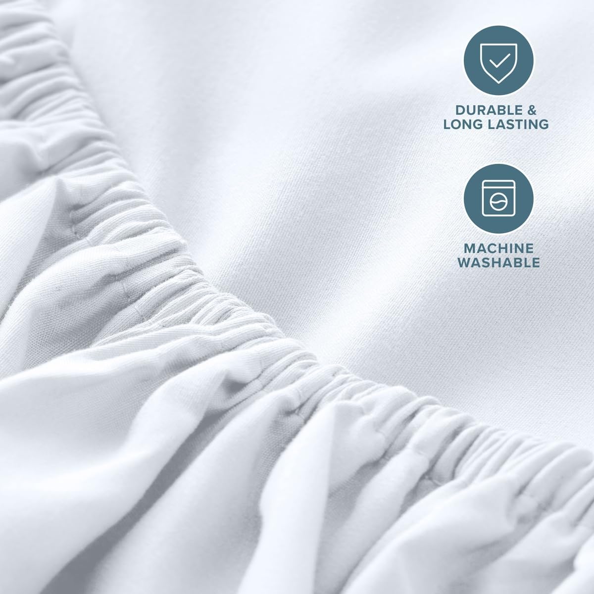 Bare Home 2-Pack Fitted Sheet 1800 Ultra-Soft (Queen, White)