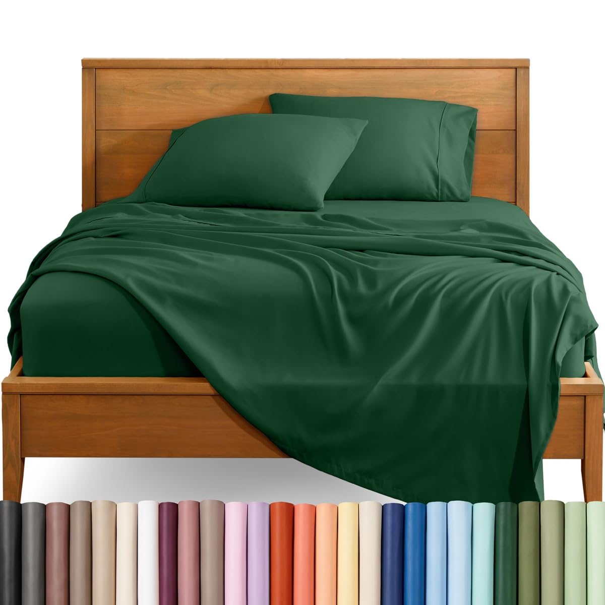 Bare Home Queen Sheet Set - 1800 Ultra-Soft (Queen, Grey)