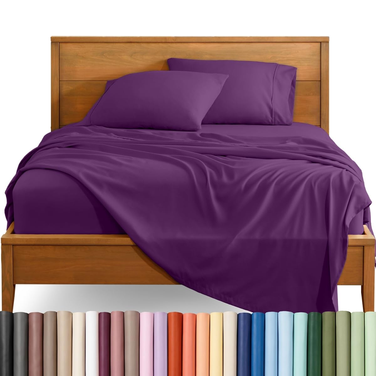 Bare Home Queen Sheet Set - 1800 Ultra-Soft (Queen, Grey)
