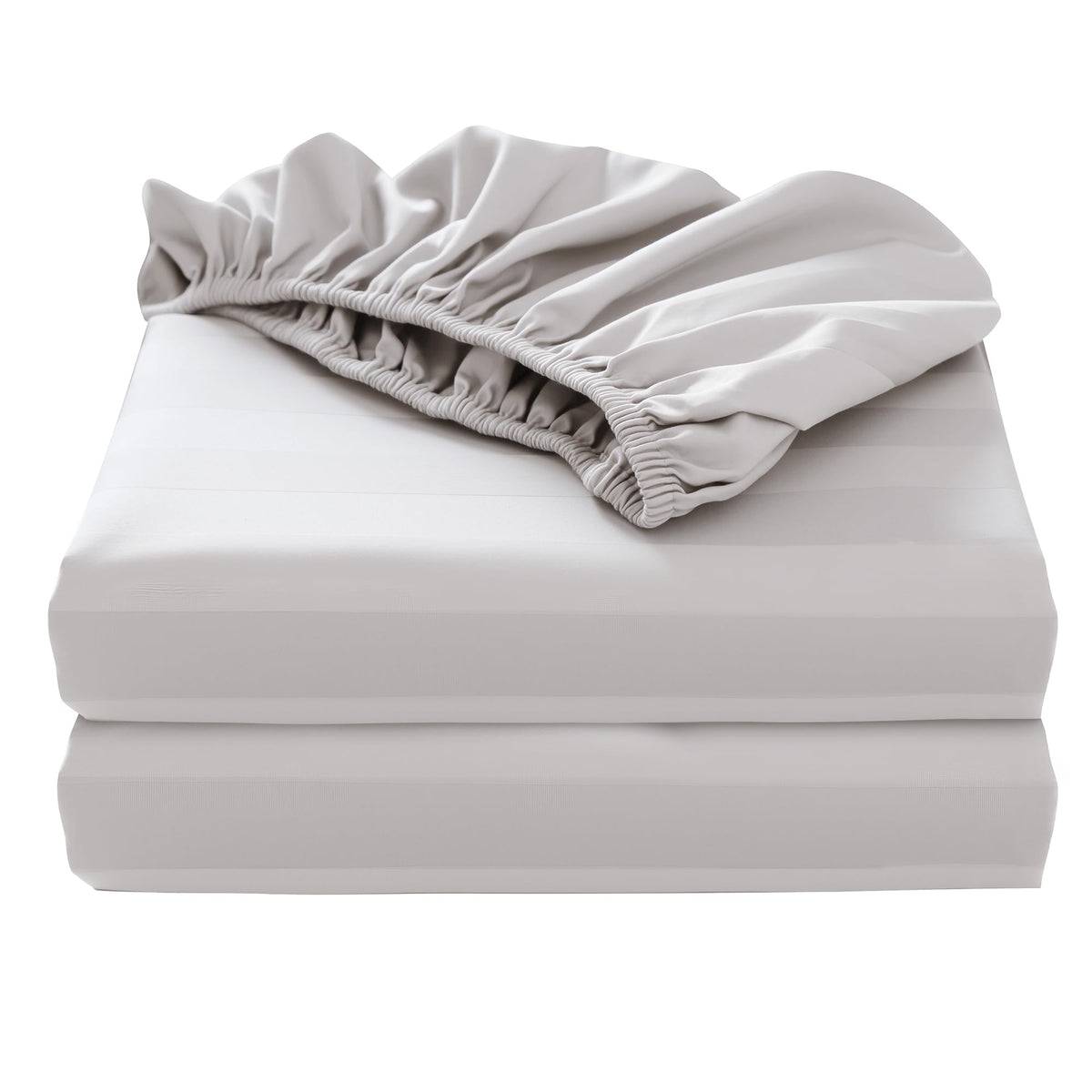 2-Pack Pure Cotton Twin XL Fitted Sheet for Adjustable Bed Split King, 600 TC 16" Deep Pocket Egyptian Cotton Fitted Sheet (2pcs, Twin XL, Dark Grey)