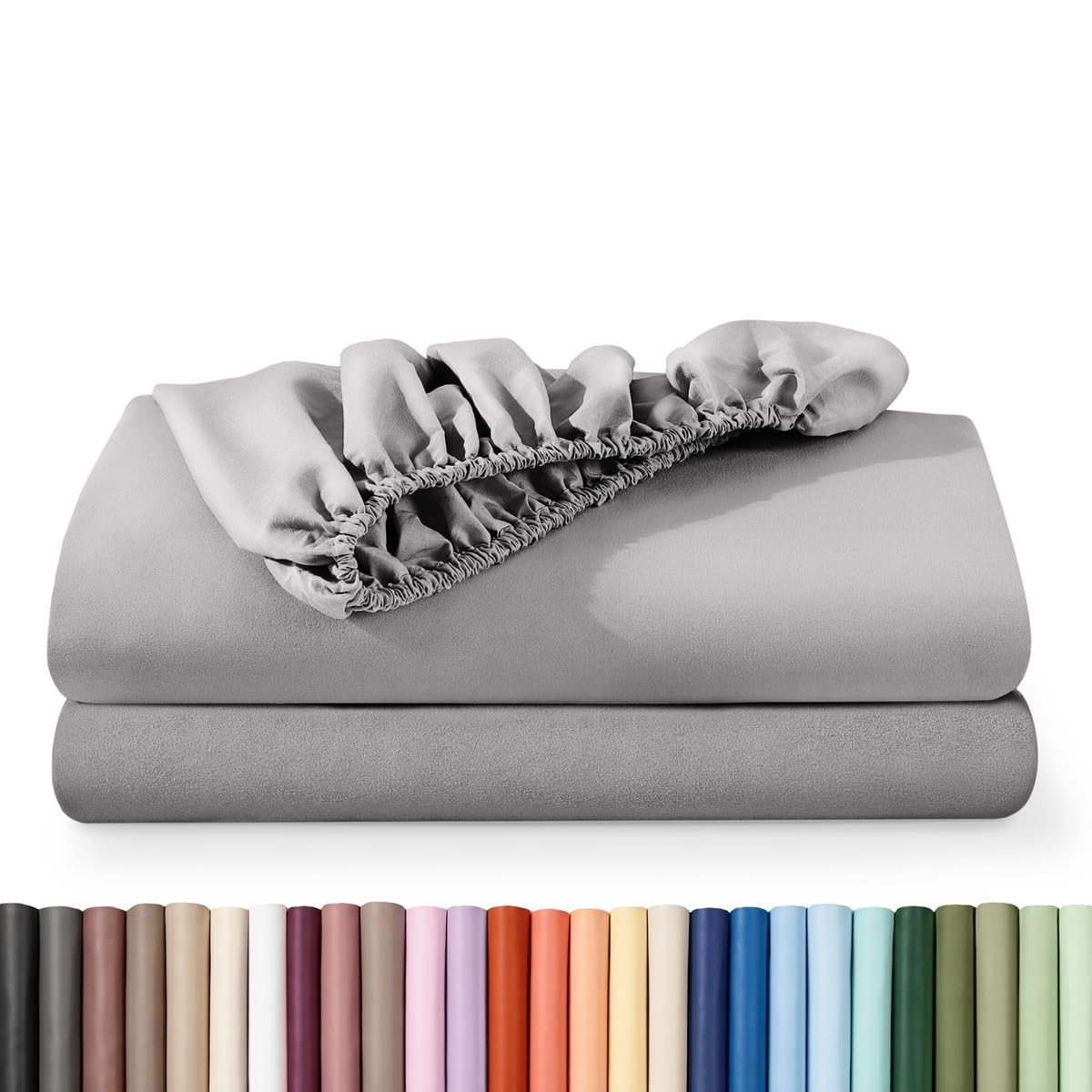 Bare Home 2-Pack Fitted Sheet 1800 Ultra-Soft (Queen, White)