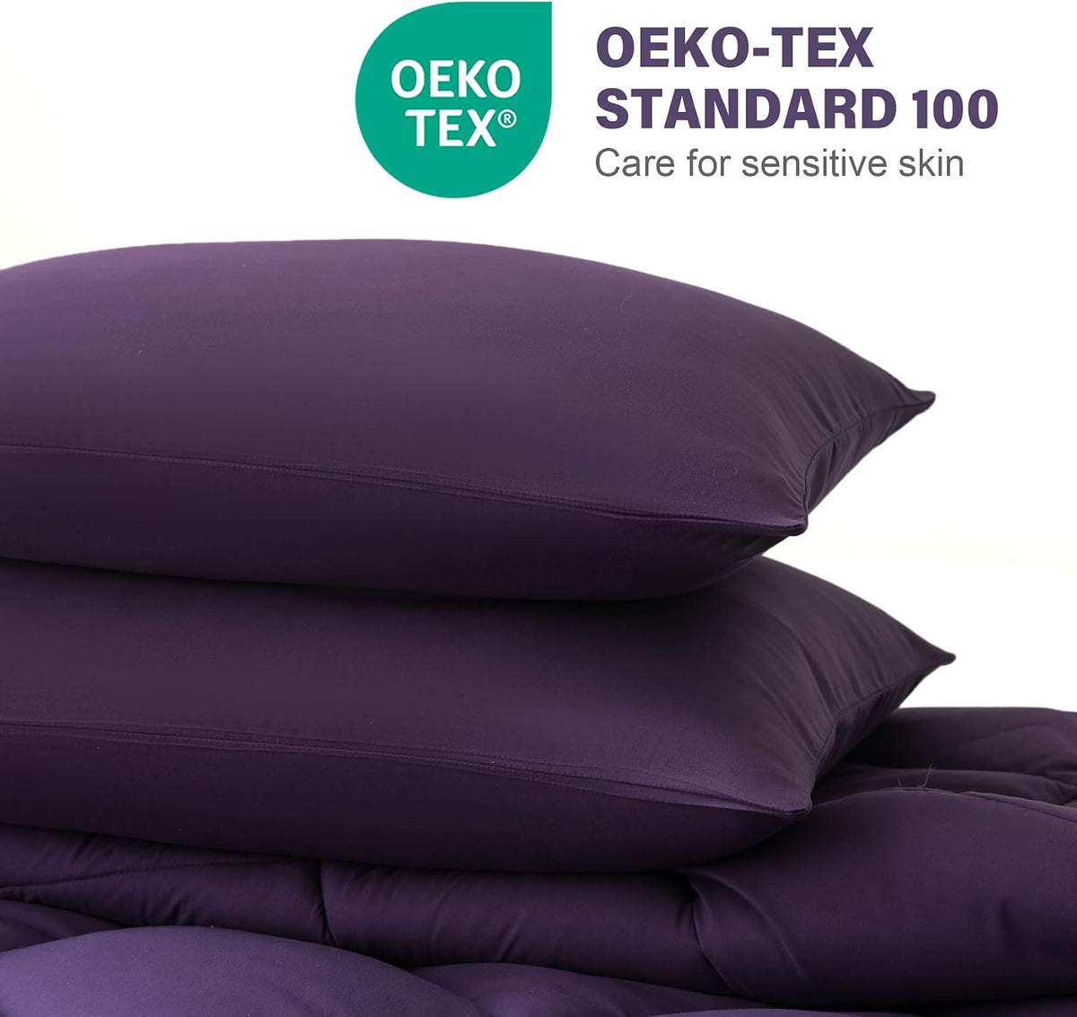 Decroom Lightweight 3 Pieces Comforter Set Queen Quilted Duvet Insert