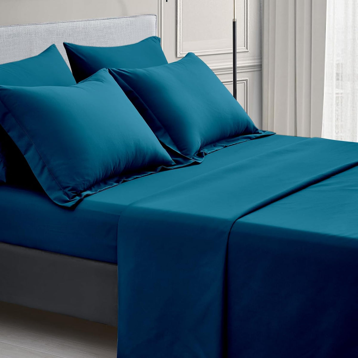 Maple&Stone Full Comforter Set 7 Pieces Bed in a Bag Teal Bed Set