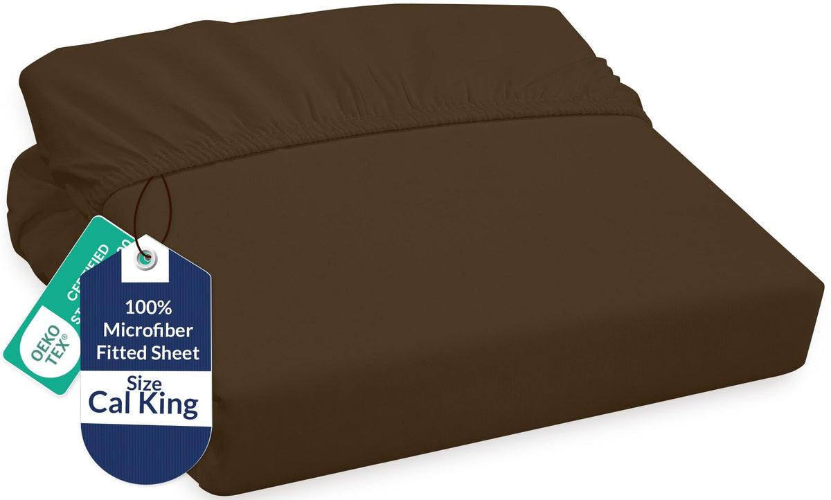 Royale Linens Fitted Sheet Queen - Ultra Soft 1800 Brushed Microfiber - Hotel Luxury Bottom Sheets - Wrinkle Free & Fade Resistant - Deep Pocket Fitted Sheet Only (Queen, White)