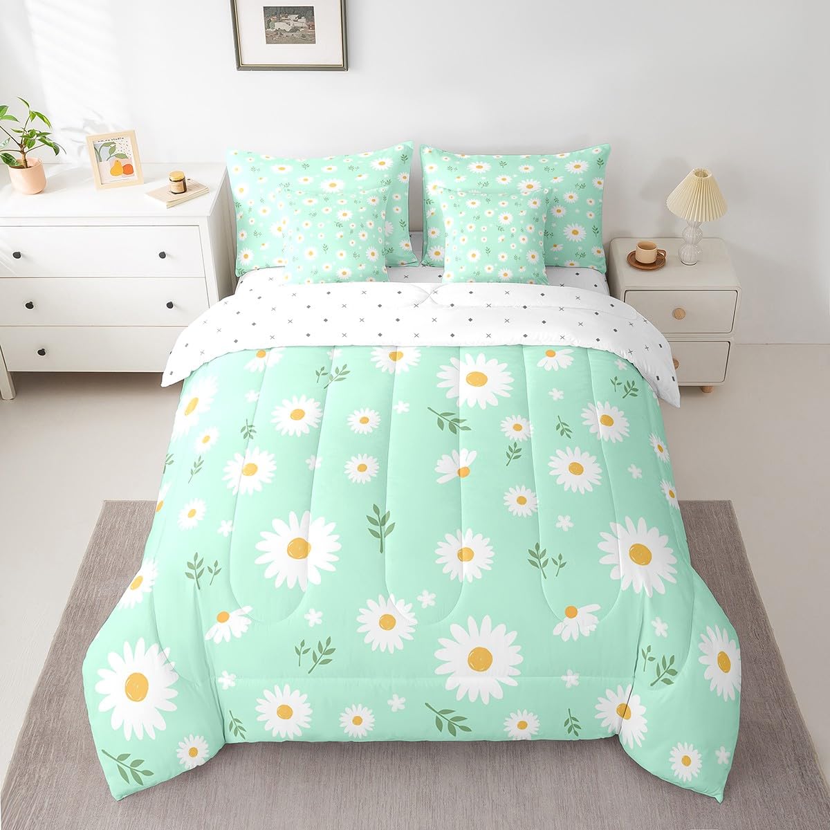 Feelyou Cute Leopard Bedding Set for All Season Cheetah 7 Pieces Comforter Sets Full Size Teens Room Decor Pink Animal Print Bed in a Bag with Comforter, Sheets, Pillowcases & Cushion Cover