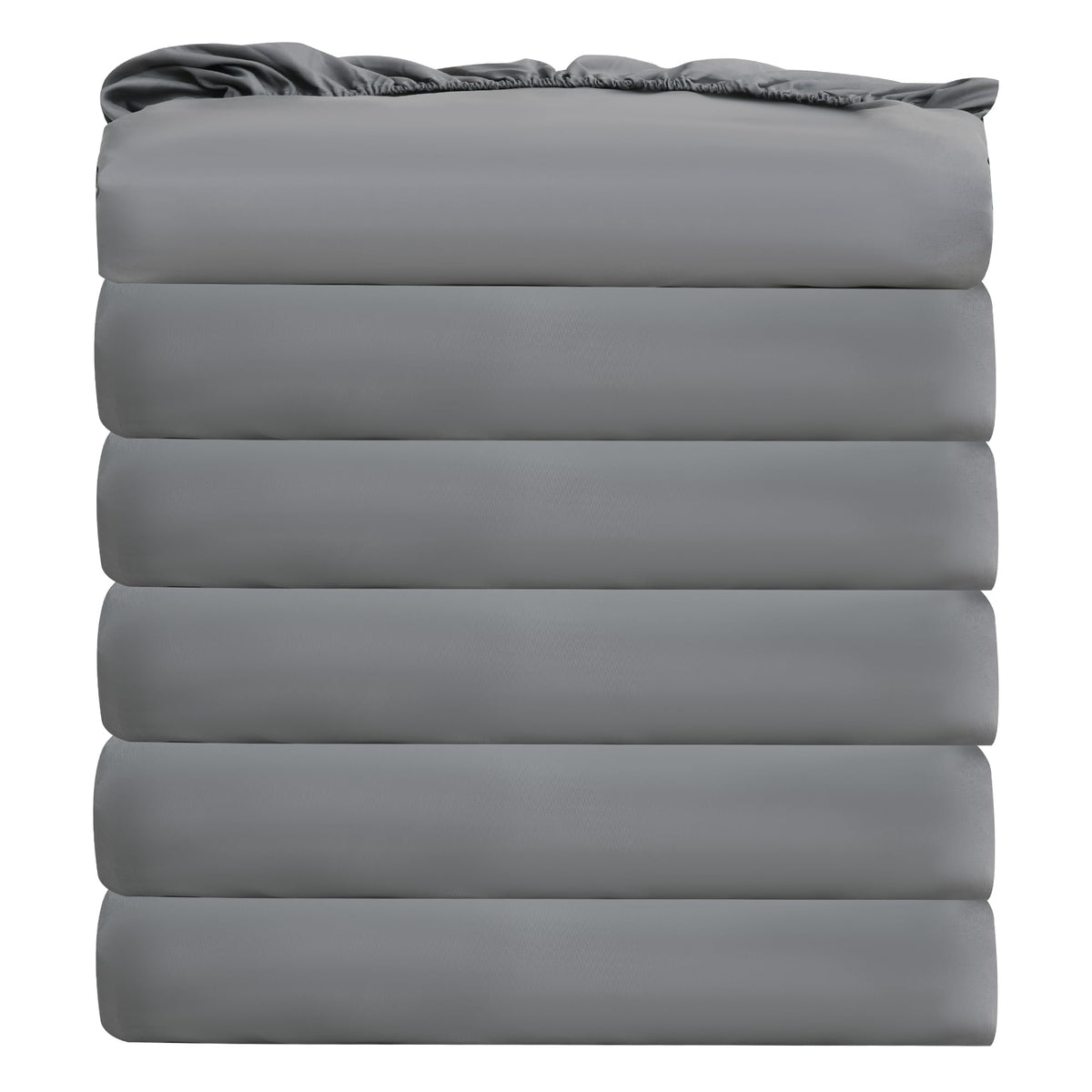 CULVE White Twin Fitted Sheet 6 Pack Bulk, Deep Pocket Microfiber, 39x75