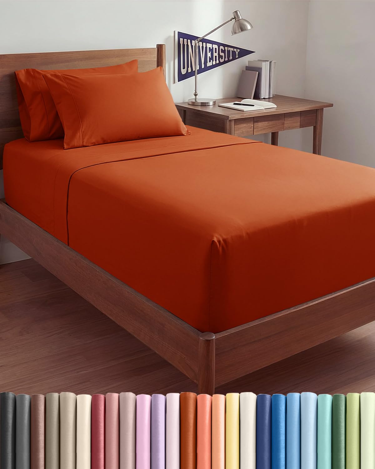Extra Deep Queen Sheet Set - 6 Piece Breathable and Cooling Sheets - Grey