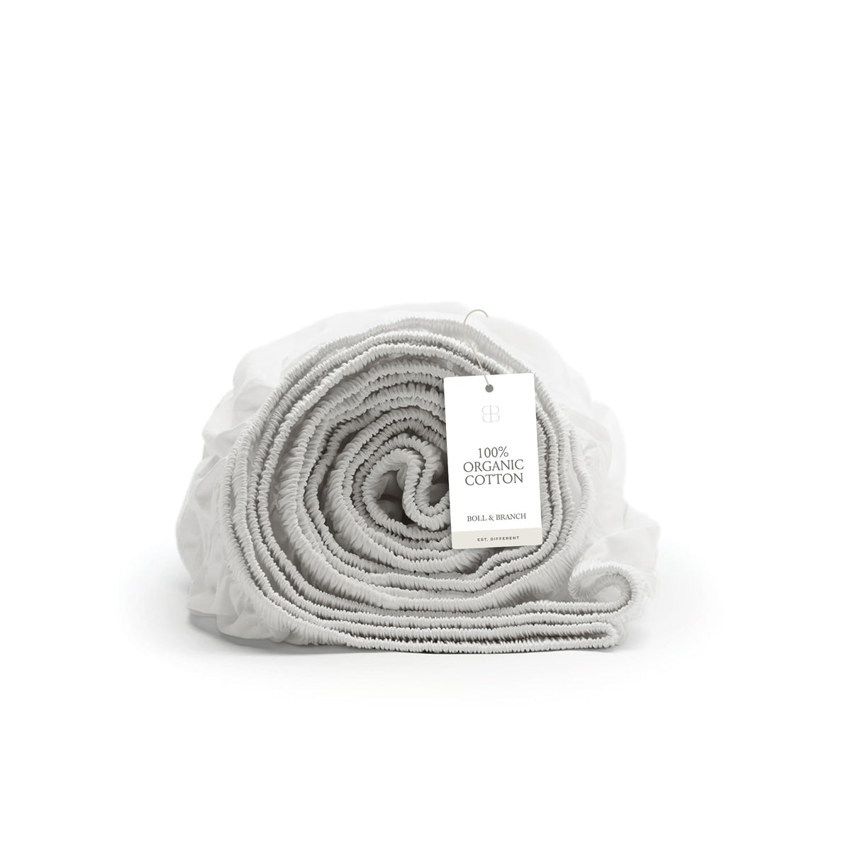 BOLL & BRANCH Signature Hemmed Fitted Sheet, Queen, White