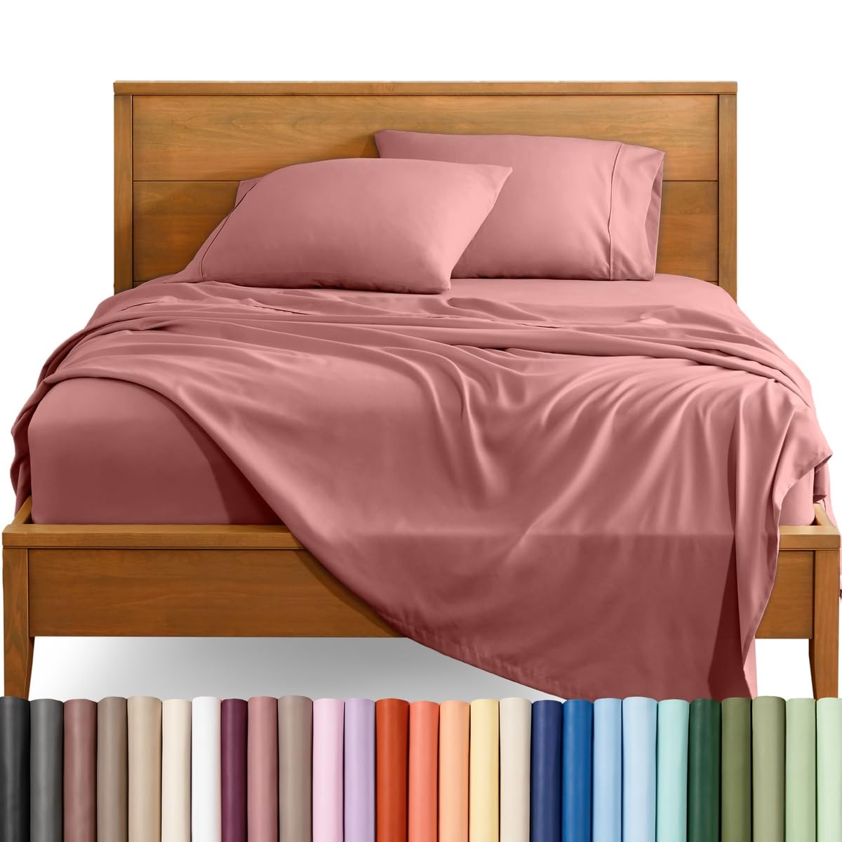 Bare Home Queen Sheet Set - 1800 Ultra-Soft (Queen, Grey)